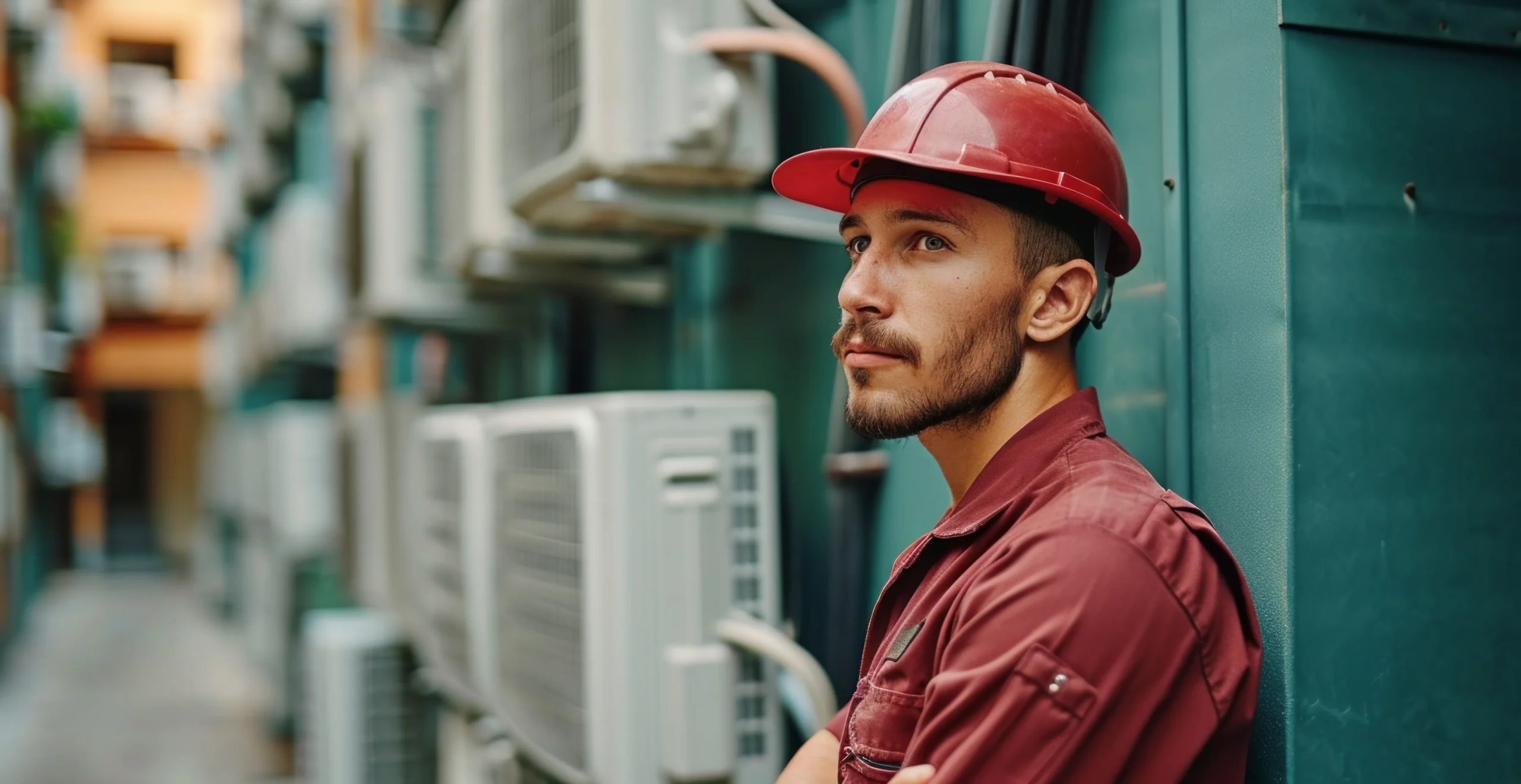 Technician performing furnace maintenance in a Minnesota home
