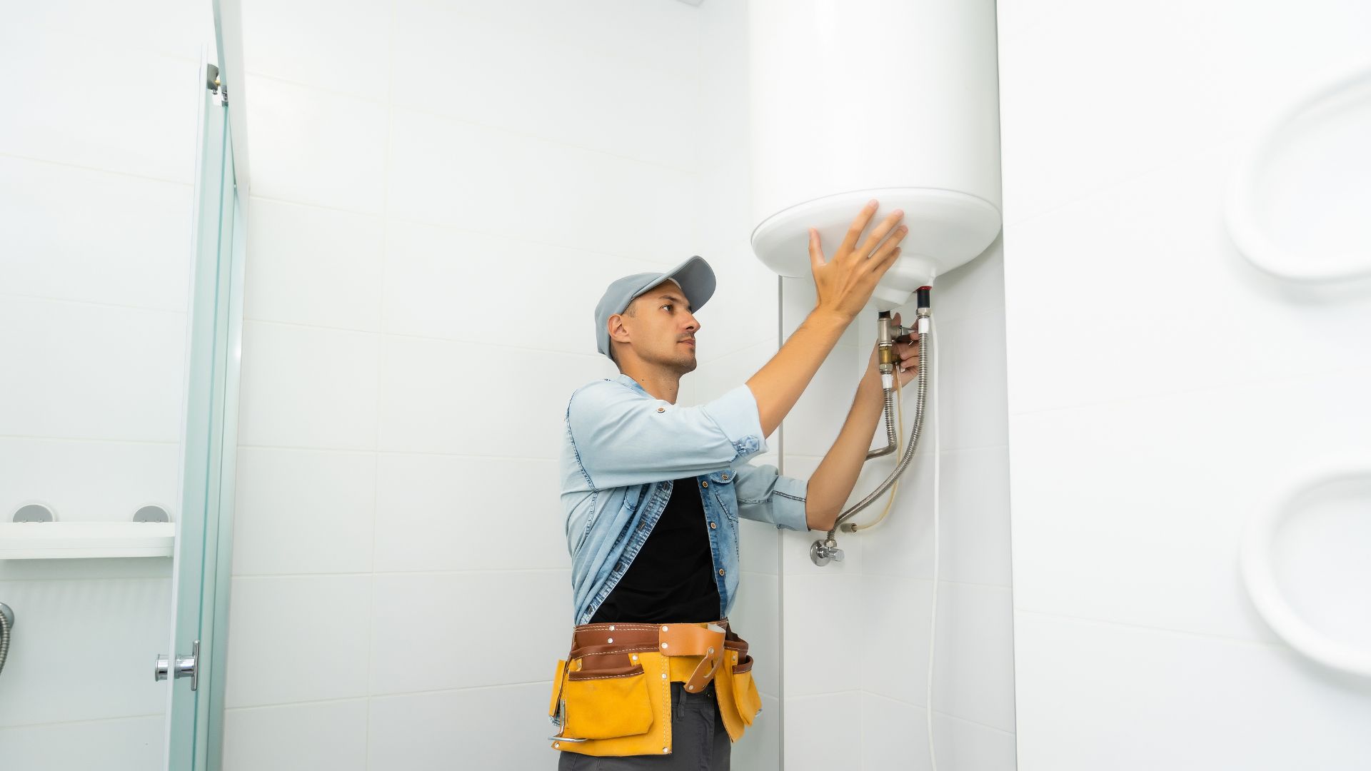Norse Home Solutions expert performing water heater maintenance, water heater repair
