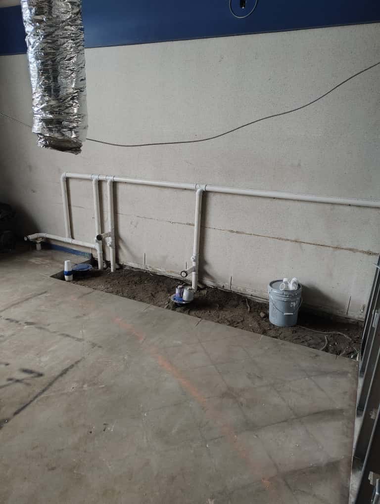 Framing, plumbing lines, and HVAC system service.