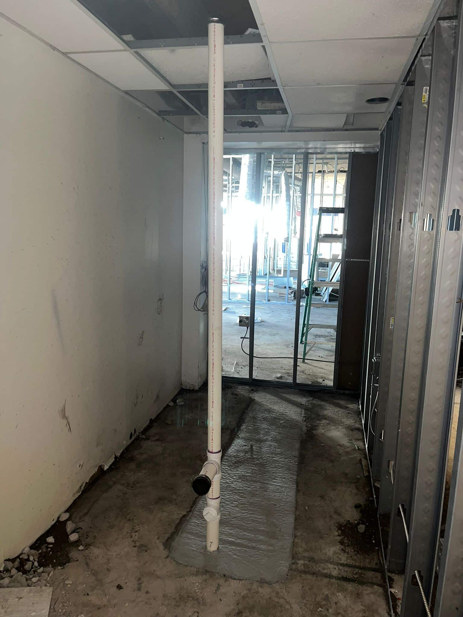 Underground and in-wall plumbing installation